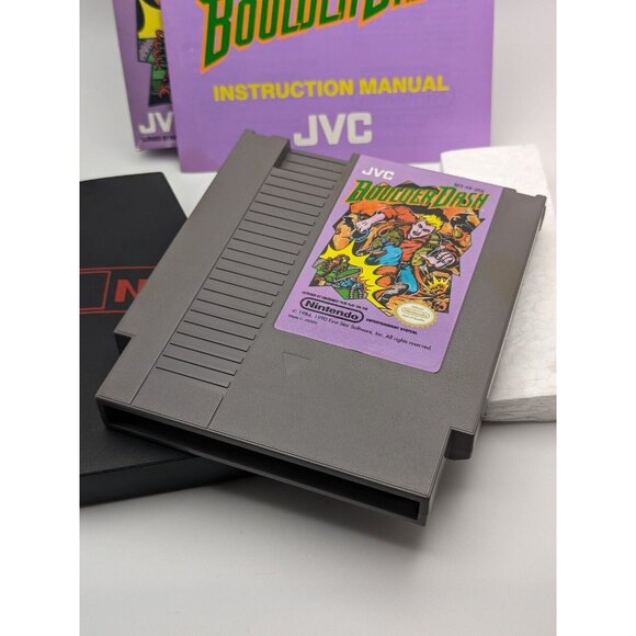 Boulder Dash (Nintendo NES, 1990) CIB w/ Cart, Box, Sleeve & Manual Tested Works - Picture 10 of 12